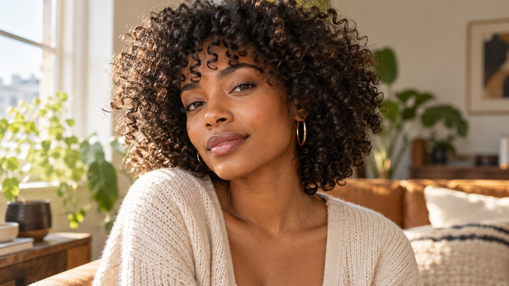 Curly Bangs: Plan Your First Fringe Around Shrinkage